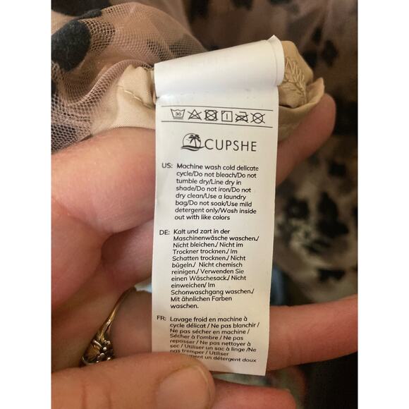 NWT Maxi Skirt Layered Net over Lining Tan and black Size L - Picture 7 of 8